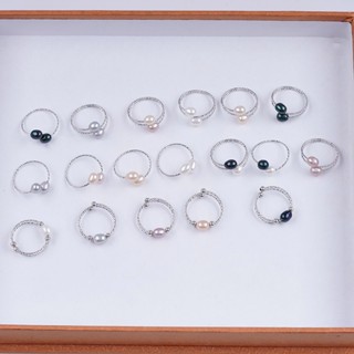  Giá bán buôn nhẫn ngọc trai nước ngọt tự nhiên cho woween 