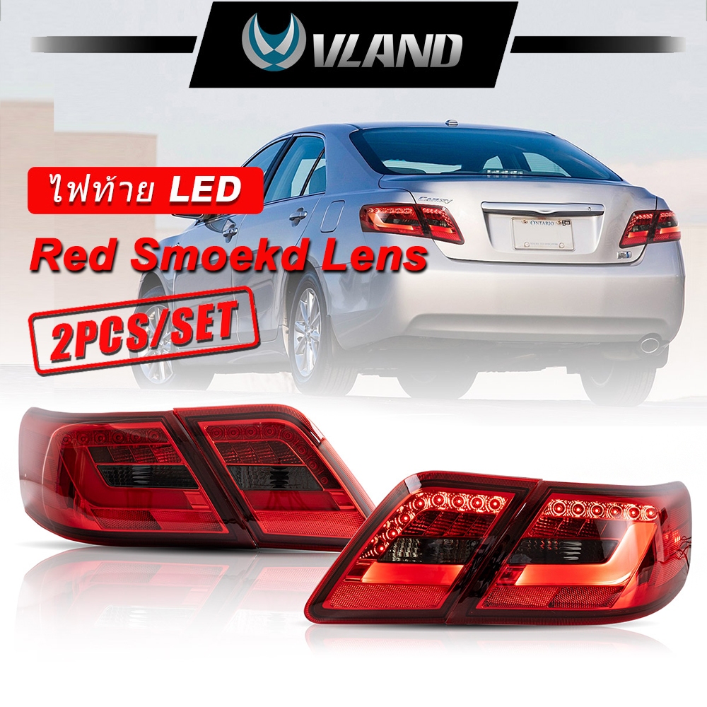 Cho 2006-2011 Toyota Camry XV40 Vland Đèn LED Đuôi Với Hổ Phách Tín Hiệu Đèn Phía Sau