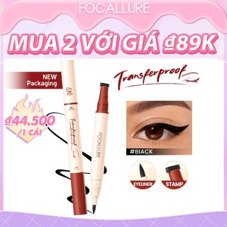  Focallure TransferproofHero 2 trong 1 Chống thấm nước Nhanh khô Bút kẻ mắt dạng lỏng lâu trôi Chống nhòe 