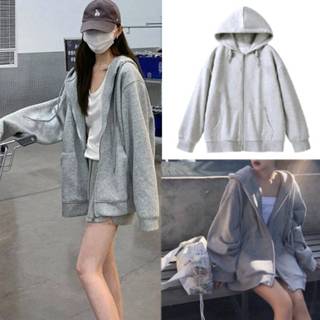 Áo hoodie zip bigsize nữ 80kg Hàn Quốc form rộng thời trang phong cách cá tính Áo khoác