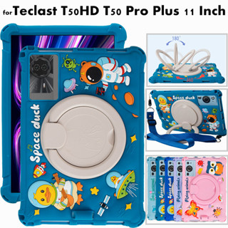 Dành Cho Máy Tính Bảng Teclast T50HD T50 Pro Plus 11 "Xoay 360 Hoạt Hình Dễ Thương Chống Sốc Silicon Mềm Bảo Vệ Tay Đứng