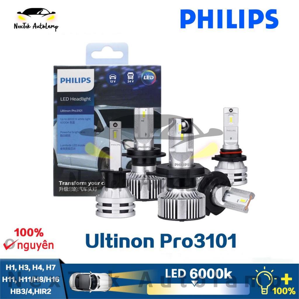 Philips Ultinon Pro3101 H1 H4 H7 H11 HB3 HB4 HIR2 LED 6000K Đèn pha xe sáng trắng Đèn gốc (1 bóng đè