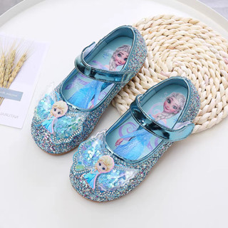 HOBIBEAR elsa Giày Da Mềm Mại Phong Cách Công Chúa Cho Bé Gái