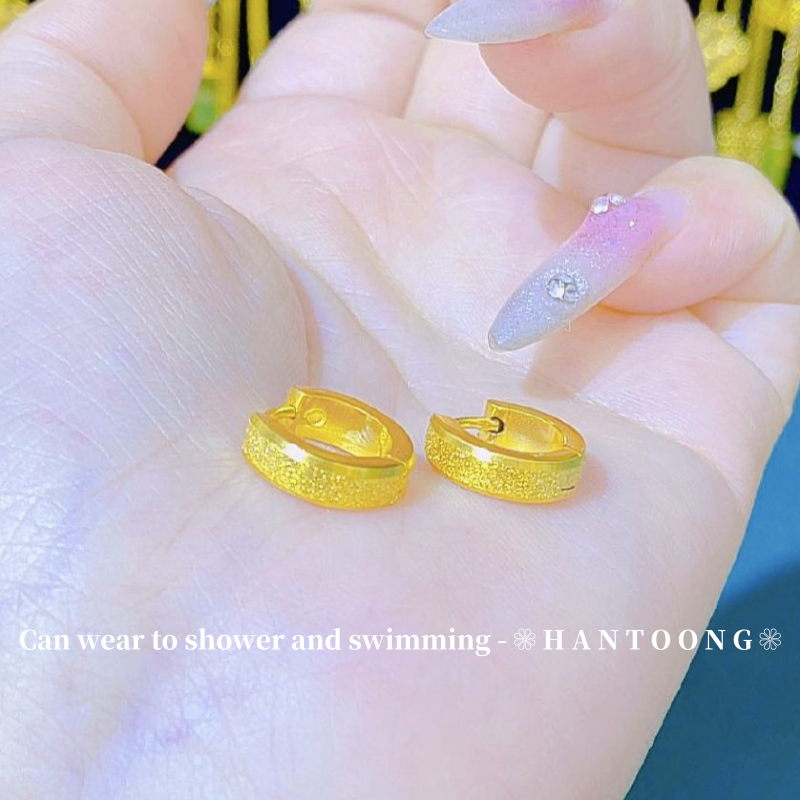 Bông Tai Nữ Bông Tai Mạ Vàng 24K Bông Tai Inox Bông Tai Hợp Kim Titan Chống Rỉ Sét