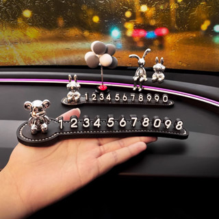 Sang Trọng Xe Số Điện Thoại Biển Số Thẻ Phụ Kiện Ô Tô Tạm Thời Thẻ Đỗ Xe Hiển Thị Tấm Thẻ Bảng Điều Khiển Số Điện Thoại Hiển Thị