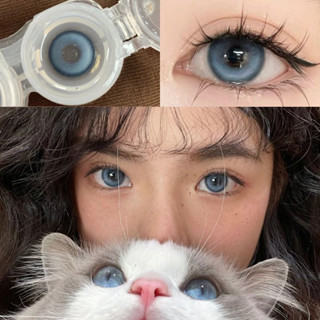 Kính Áp Tròng Uyaai K4 blue 14.5mm 0~5 Độ lens xanh lens for girls blue tây kính đeo mắt cận lens