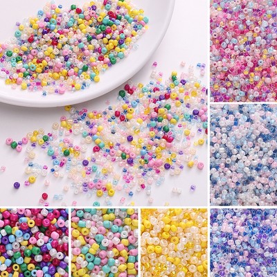 2mm1000 miếng hạt gạo thủy tinh được chỉ định nhiều màu pha trộn để làm vòng tay trang sức DIY và vòng cổ