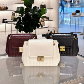  Túi xách nữ Cnk mới có dây chuyền họa tiết lưới dọc túi nách một vai túi vuông nhỏ 20782463 