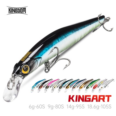 Mồi Câu Cá Giả Kingdom Chất Lượng Cao Kích Thước 60mm 6g 80mm 9g 105mm 18.6g