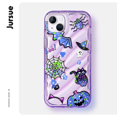 Ốp lưng JURSUE hoạt hình dễ thương đẹp độc lạ ngộ nghĩnh cho iPhone 16 15 14 13 12 11 Pro Max SE 2020 X XR XS ip 8 7 Plus kute G10372