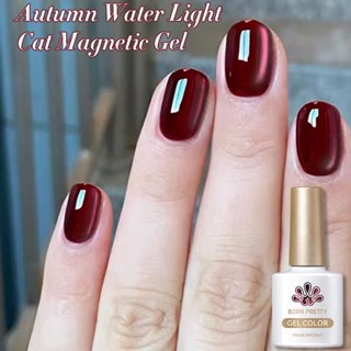  BORN PRETTY Ruby Đỏ Từ Gel Sơn Móng Tay Mắt Mèo Gel Móng Tay Mờ Thạch Khỏa Thân Màu Hồng Gel Ba Lan 
