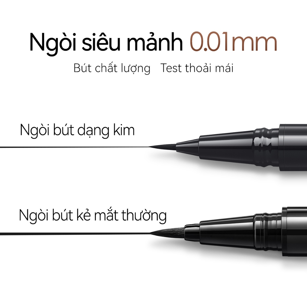 Bút kẻ mắt nước nét mảnh Carslan Không lem trôi suốt 12H 0,55ML