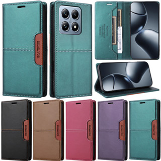  Ốp Lưng Sang Trọng Cho Xiaomi 14T Pro 13T 12T 11T 11 Lite Poco X6 Pro X3 NFC X7 Pro Redmi 15C 14C 4G 13C A3 10C 12 13 Note 9S Note 9 Pro Max Ví Sách Da Lật Bao Da 