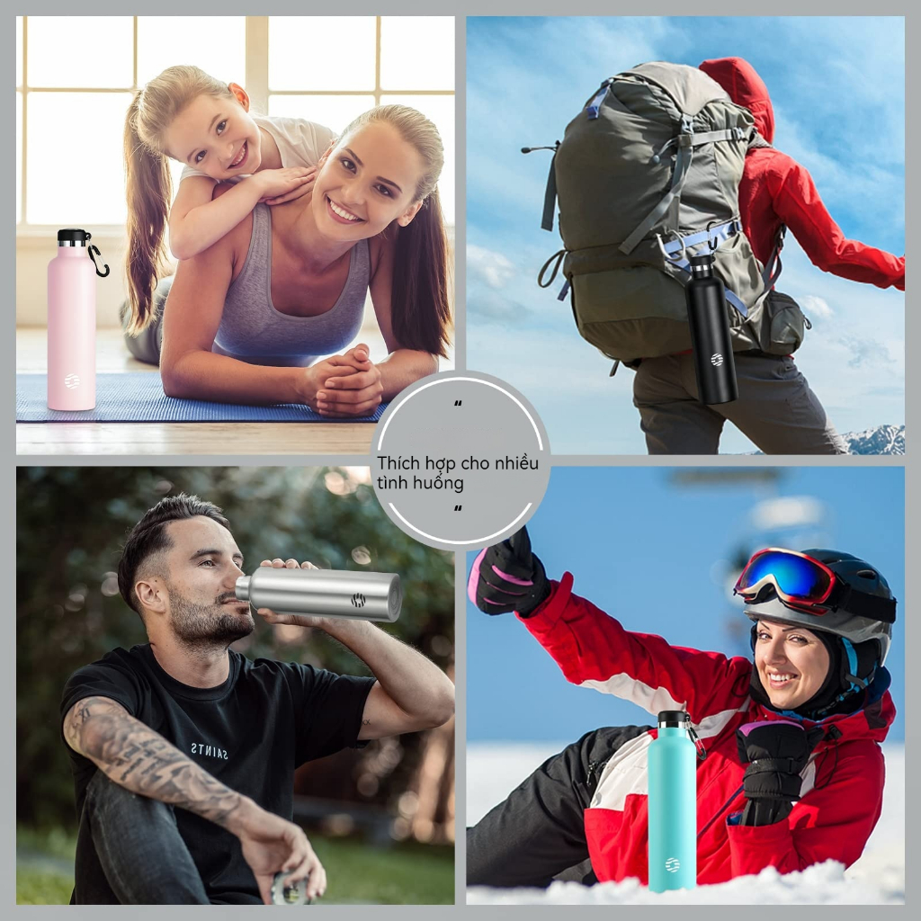 Bình Giữ Nhiệt FJbottle 750ml/1000ml Kèm Túi, Inox 304, Giữ Lạnh, Bình Nước Giữ Nhiệt Bộ Rửa Bình | BigBuy360 - bigbuy360.vn
