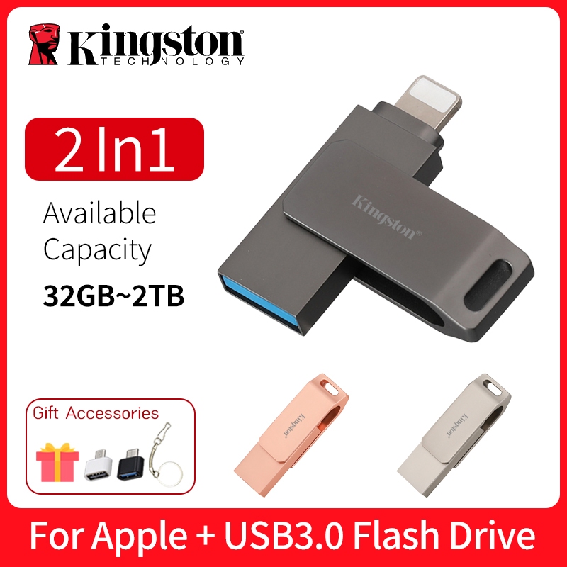 2tb Thích hợp cho iPhone U Disk Kingston Dual Drive Flash Drive Memory Expansion Memory Stick