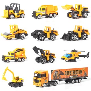 Kỹ Thuật Mini Diecast Xe Mô Hình Đồ Chơi Xe Xây Dựng Xe Tải Đổ Máy Xúc Đồ Chơi Giáo Dục Cho Bé Trai Trẻ Em Quà Tặng Giáng Sinh