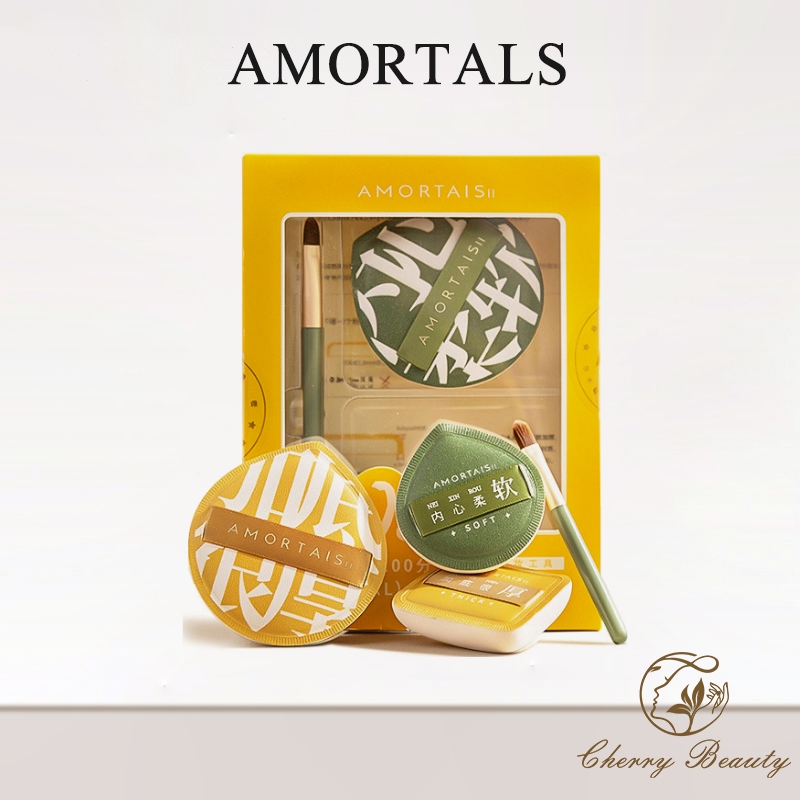 Mút trang điểm cotton mềm AMORTALS miếng bọt biển trang điểm Có Thể Dùng Ướt/Khô Dụng cụ trang điểm