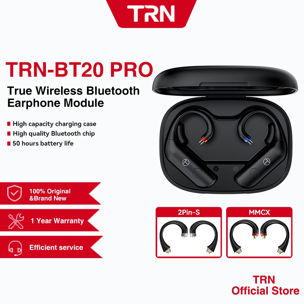 Trn BT20 Pro 50H Tuổi thọ pin dài Bluetooth không dây 5.3 HIFI Mô-đun tai nghe Cáp nâng cấp Tương th