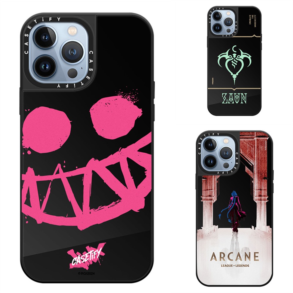 Dành Cho iPhone 16 15 14 13 12 11 Pro Max Cool Arcane Hextech Zaun Smile Face Case iPhone XR XS Max 