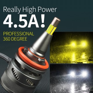   1 CÁI  Đèn sương mù LED hai màu H1 H7 H8 H9 H11 H16 9005 9006 9012 Đèn pha LED cho bóng đèn LED ô tô Hỗ trợ chùm cao và chùm thấp 12V  Trắng   Trắng ấm   Vàng  