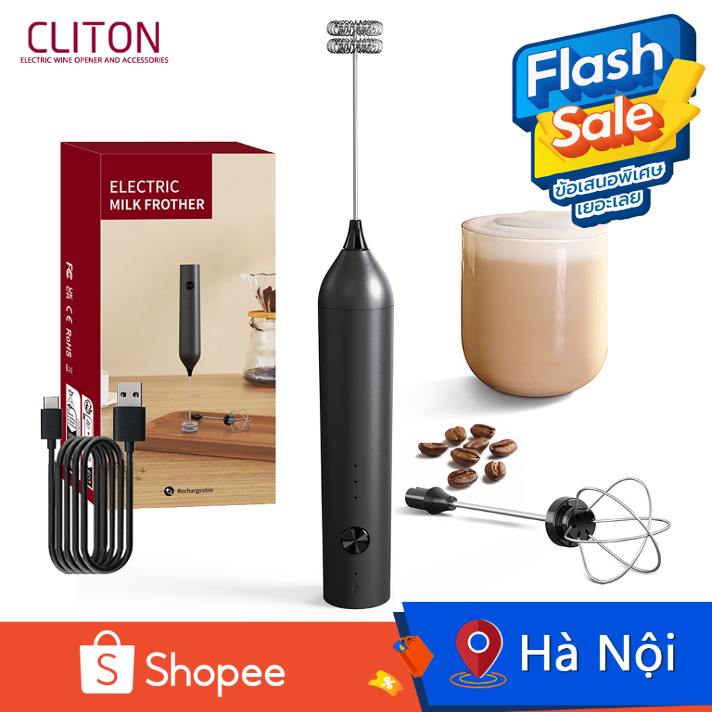 Máy tạo bọt sữa điện Cilton Type-C Sạc hiệu quả Trộn thực phẩm Chất liệu máy xay sinh tố Mini cho cà phê Frappe Lat
