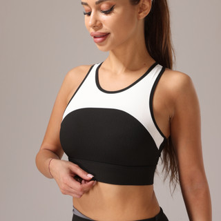  Superflower Áo ngực thể thao Yoga hỗ trợ cao dành cho nữ với miếng đệm ngực cố định Thiết kế khối màu Thiết kế hàng đầu tập thể dục 