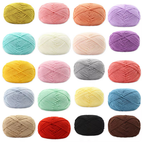 35g 4ply Sữa Cotton Đan Sợi Needlework Mềm Ấm Sợi Acrylic Sợi Chỉ Cho DIY Áo Len Mũ Búp Bê Handmad