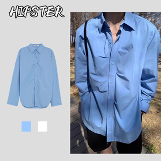 Áo sơ mi nam màu trơn mùa hè phong cách Hàn Quốc đơn giản và đa năng Áo dài tay cao cấp