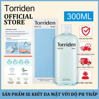 Toner cấp nước Torriden DIVE IN Hyaluronic Acid Toner 300ml-sản phẩm se khít da mặt với độ pH thấp, dưỡng ẩm và làm mát da