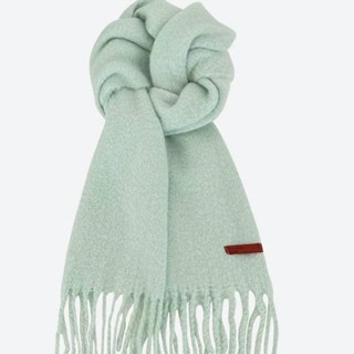 MAGIC KIWI/khăn quàng cổ Màu xanh bạc hà Cổ len màu len ấm mũ quàng cổ khăn quàng cổ có mũ