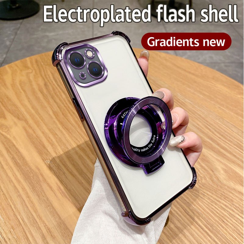 Dành Cho iPhone 15 Plus Ốp Lưng Mạ Điện TPU Chống Sốc Đứng Ốp lưng Cho iPhone 15Plus Ốp Lưng