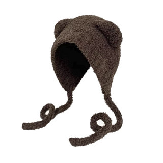 Mũ Gấu Mũ Len Tai Mèo Mũ Tai Ấm Mùa Thu Và Mùa Đông Mũ Len Dệt Mũ Kèm Khăn Mùa Đông