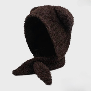 Mũ Gấu Mũ Len Tai Mèo Mũ Tai Ấm Mùa Thu Và Mùa Đông Mũ Len Dệt Mũ Kèm Khăn Mùa Đông Vòng Cổ Mũ Ấm