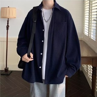 Áo sơ mi dài tay bằng vải nhung cổ điển Mỹ dành cho nam sáu màu M-4XL Áo khoác mùa xuân thu mặc đường phố Ruffian Đẹp trai cỡ lớn Nhật Bản Nam