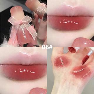  Gương Son Bóng Nước Thủy Tinh Thạch Môi Trà Sữa Màu Son Môi Trang Điểm Môi 