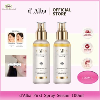 Tinh chất xịt dưỡng ẩm d'Alba First Spray Serum 100ml ,Làm sáng da và thêm rạng rỡ