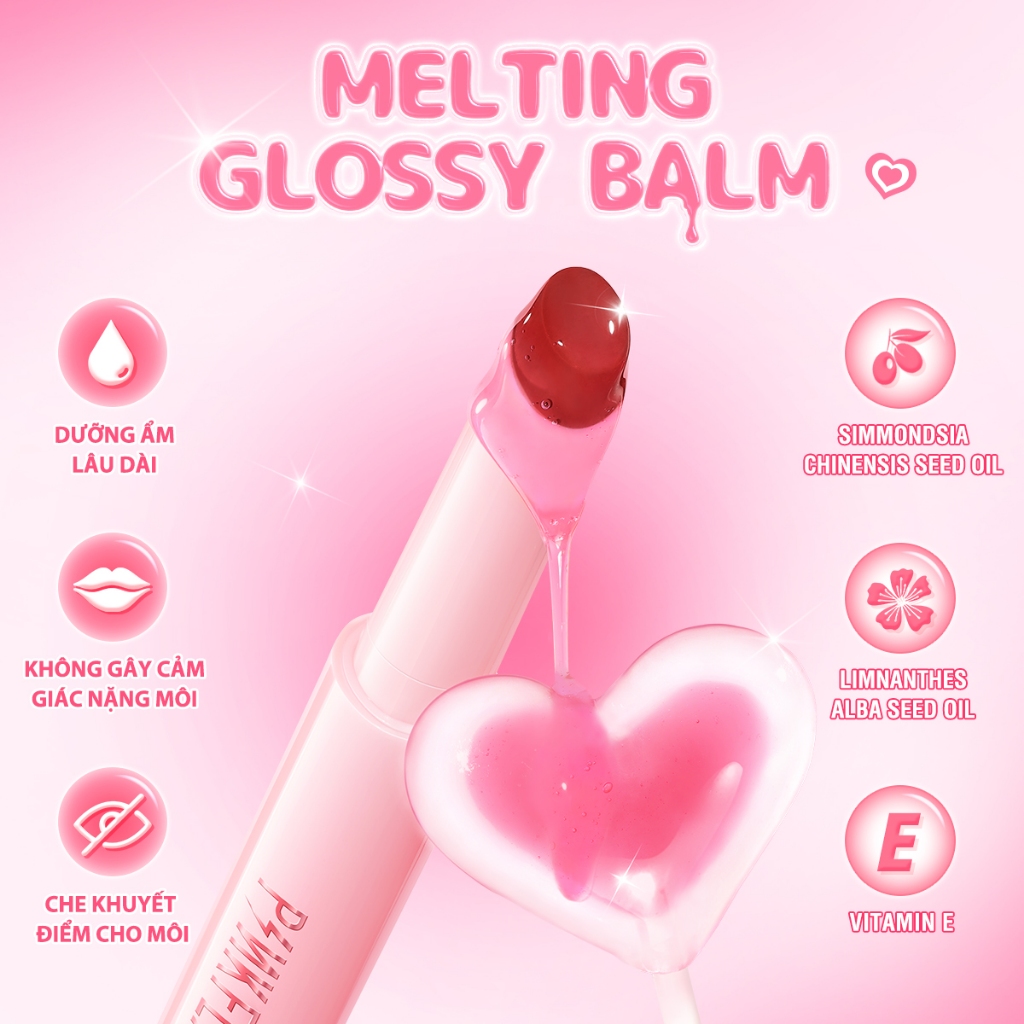 PINKFLASH Nóng chảy bóng bóng mờ Bóng ẩm lâu trôi Cảm giác không trọng lượng Không dính 1.5g | BigBuy360 - bigbuy360.vn