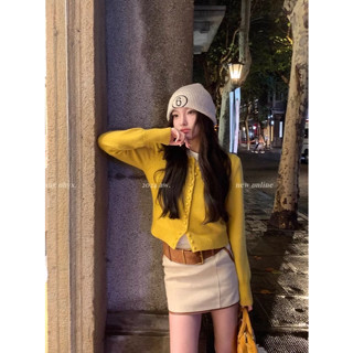 Áo len Cardigan có nút dành cho nữ Mùa đông Phong cách mới Lười Phong cách cổ điển Áo len cổ tròn dài tay hàng đầu