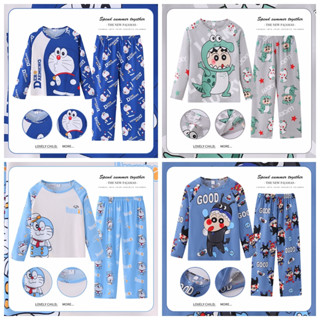  Bộ đồ ngủ dài tay lấy cảm hứng từ hoạt hình dành cho trẻ em Bộ đồ ngủ cổ tròn cho bé trai 7 - 8 tuổi 