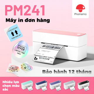 Phomemo 241BT Máy In Nhiệt  In Khổ A6,A7 10x15cm In Đơn Hàng Phiếu Gửi,Bảo Hành 12 Tháng SPX JT LAX waybill printer Label sticker maker Multifunctional Portable Thermal Inkless Printer Printing Width 25-110MM 