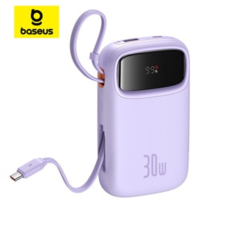 Baseus Qpow2 10000mAh/20000mAh 30W Màn hình kỹ thuật số Sạc nhanh Power Bank với 2 cáp Type-C tích hợp