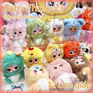 Blindbox 12 Cung Hoàng Đạo Bé Ba Tuổi, BabyThree V3 - Hộp Mù - Mẫu Dễ Thương - Trang Trí Baby Three