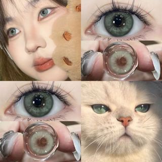 Beacolor  Kính Áp Tròng Màu Xanh Lá Apex Có Thể Sử Dụng Cho 14.2mm 0.00--8.00 Độ Mắt búp bê đã green lens