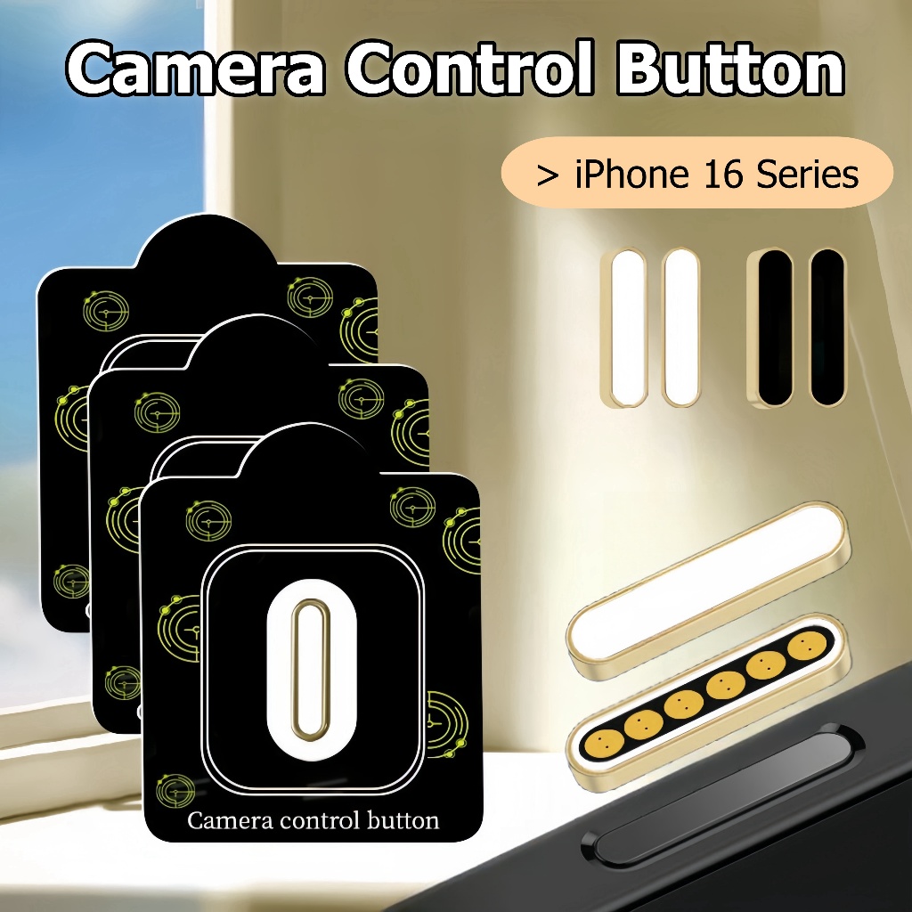 Nút Điều Khiển Camera Cho iPhone 16 / 16 Pro / 16 Pro Max / 16 Plus Kim Loại Bên Nút Camera Bảo Vệ Cho iPhone 16 Series Miếng Dán