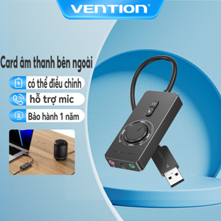 Card âm thanh ngoài Vention Cổng USB Máy Tính Bên Ngoài Âm Lượng Điều Chỉnh Với Cổng 3.5mm