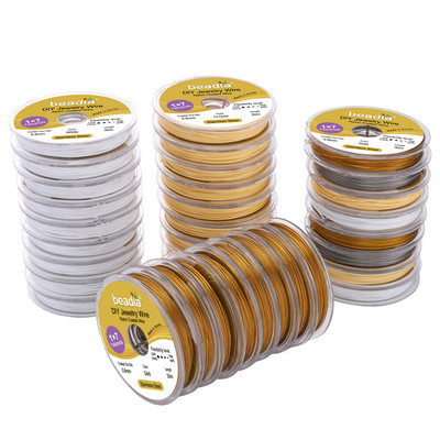 [0,3-0,6mm] Dây thép không gỉ 304 Dây thép bảo quản màu sắc thép mềm Hàn Quốc đính cườm DIY Thủ công Làm trang sức Phụ kiện dây