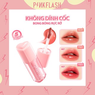 Pinkflash Transferproof Bubble Glowy Tint Son Bóng Phim Bong Bóng Khóa Màu Dưỡng Ẩm Lâu Dài Mịn Bụng Tươi Không Dính 6 Sắc Thái