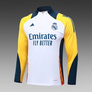 [Tập luyện mùa đông] Áo khoác bóng đá Real Madrid 24 / 25 Half Zip dài tay Huấn luyện mùa thu đông