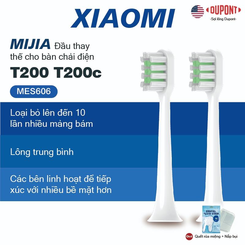 Dành cho đầu bàn chải đánh răng điện XIAOMI Áp dụng cho đầu thay thế T200 / T200c của bàn chải đánh 