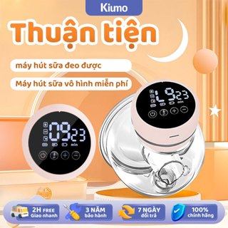 KIUMO Nâng cấp Máy vắt sữa điện có núm vú, hút 9 cấp, không chứa BPA, an toàn và không mùi